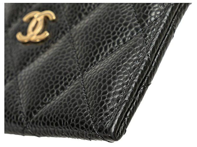Tarjetero de caviar clásico de Chanel Negro - vista 5