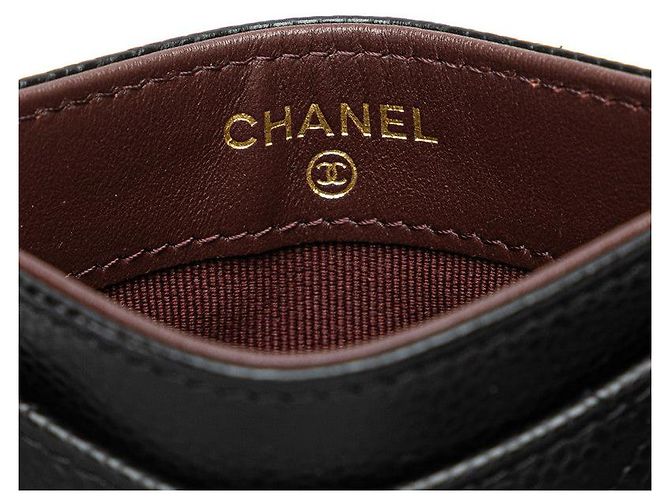 Tarjetero de caviar clásico de Chanel Negro - vista 8