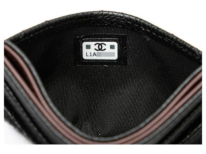 Tarjetero de caviar clásico de Chanel Negro - vista 9