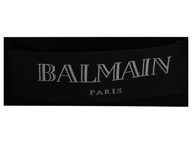 Blazer duplo abotoado adornado em lã verde Balmain - vista 5