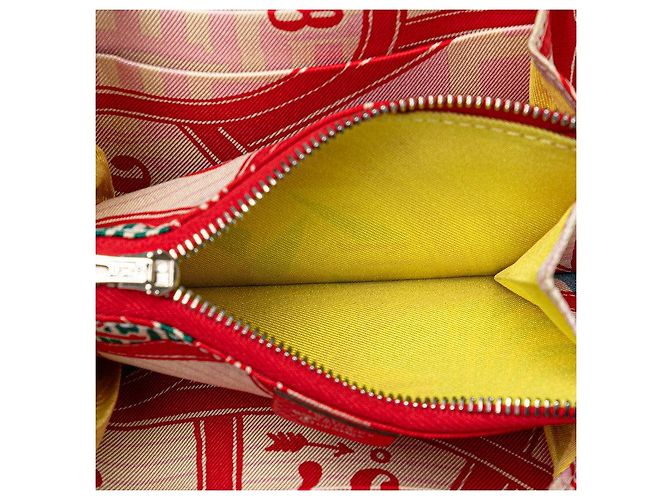 Hermès Portafoglio Hermes Azap Compact in seta nel cuoio Epsom Rosso - vista 10