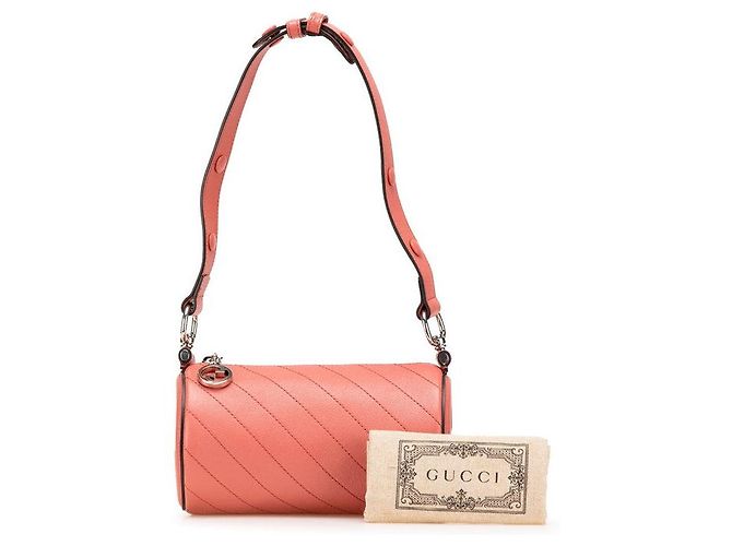 Borsa a Spalla in Pelle Gucci Blondie Rosa - vista 10