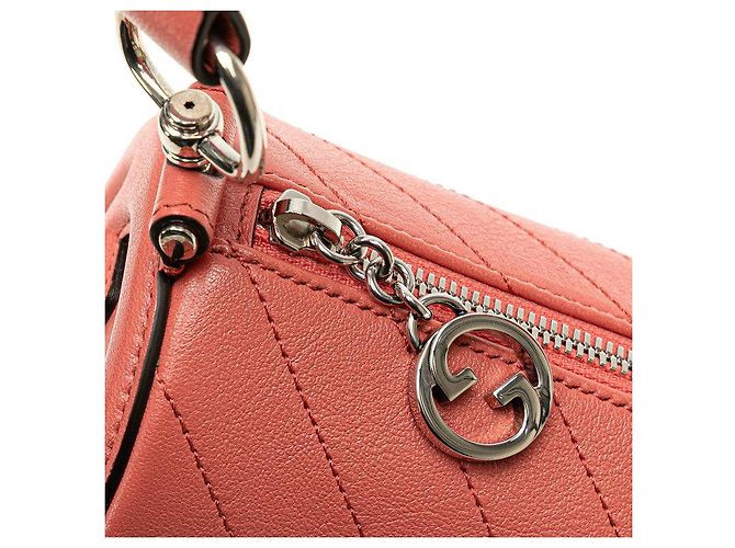 Borsa a Spalla in Pelle Gucci Blondie Rosa - vista 5