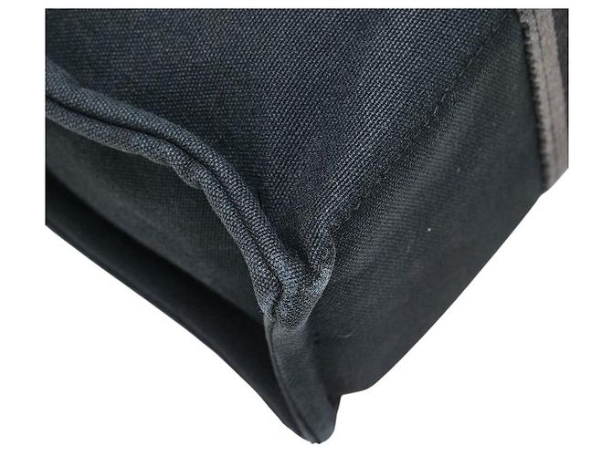 Hermès Herbag Canvas Tote Bag Schwarz - Ansicht 8