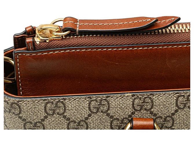 Borsa 2 in 1 Gucci GG Supreme Marrone Beige - vista 6
