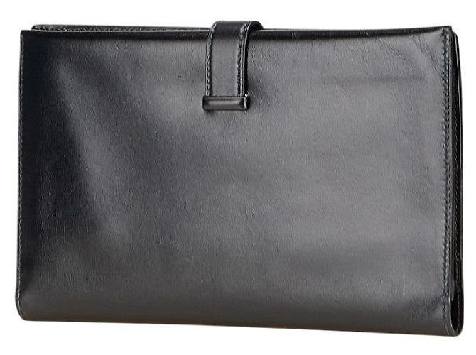 Portafoglio lungo in vitello box Béarn di Hermès Nero - vista 2