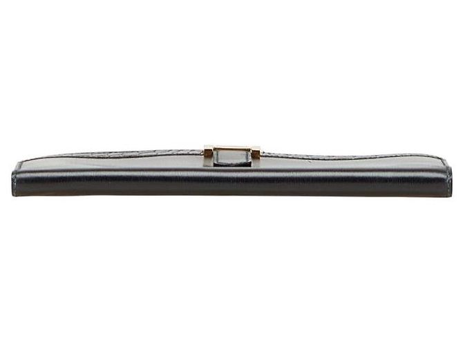 Portafoglio lungo in vitello box Béarn di Hermès Nero - vista 3