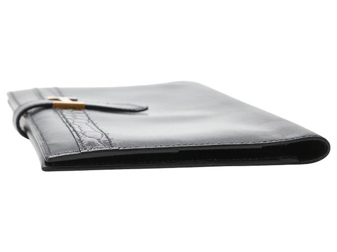 Portafoglio lungo in vitello box Béarn di Hermès Nero - vista 4