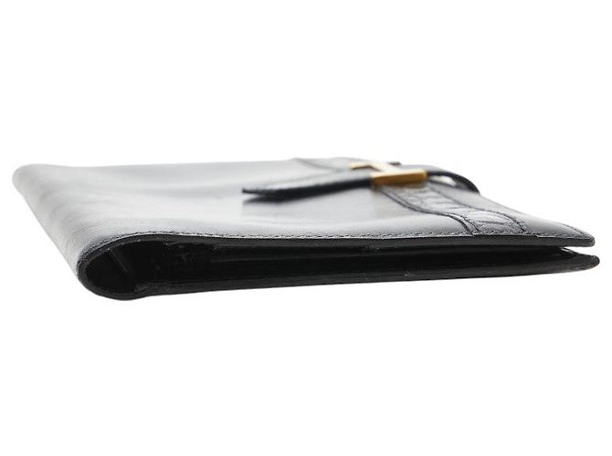 Portafoglio lungo in vitello box Béarn di Hermès Nero - vista 5