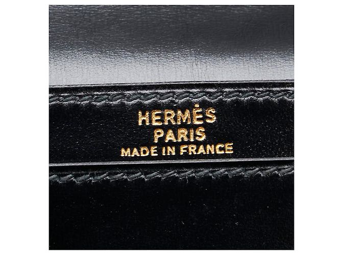 Portafoglio lungo in vitello box Béarn di Hermès Nero - vista 8
