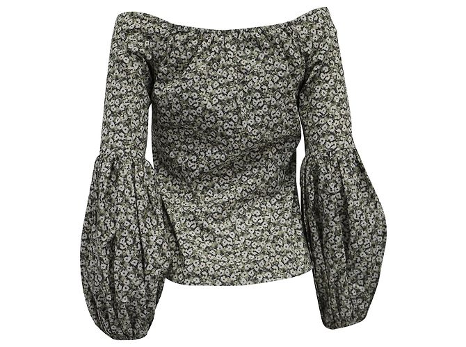 Autre Marque Blusa Gisele off shoulder en algodón estampado floral de Caroline Constas - vista 4