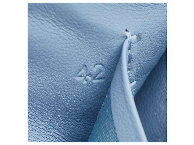 Billetera compacta de cuero Saffiano Prada Azul - vista 10