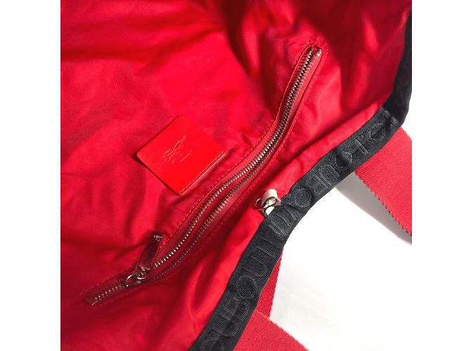 Borsa 2WAY con logo Christian Louboutin Nero Bianco Rosso - vista 15