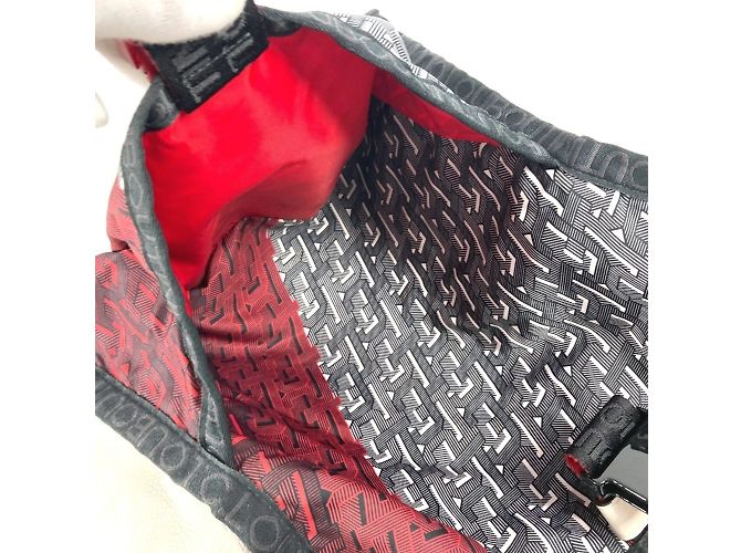 Borsa 2WAY con logo Christian Louboutin Nero Bianco Rosso - vista 17