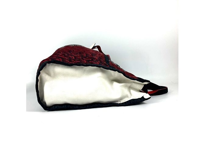 Borsa 2WAY con logo Christian Louboutin Nero Bianco Rosso - vista 3