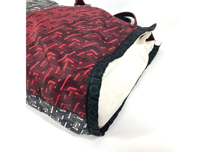 Borsa 2WAY con logo Christian Louboutin Nero Bianco Rosso - vista 6