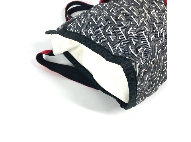 Borsa 2WAY con logo Christian Louboutin Nero Bianco Rosso - vista 7