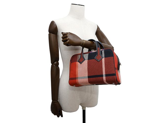 Borsa Mini Tote Foult Victoria 3 di Hermès Marrone Nero Crudo Blu scuro - vista 4