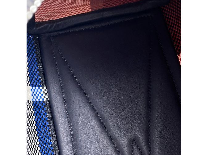 Borsa Mini Tote Foult Victoria 3 di Hermès Marrone Nero Crudo Blu scuro - vista 9