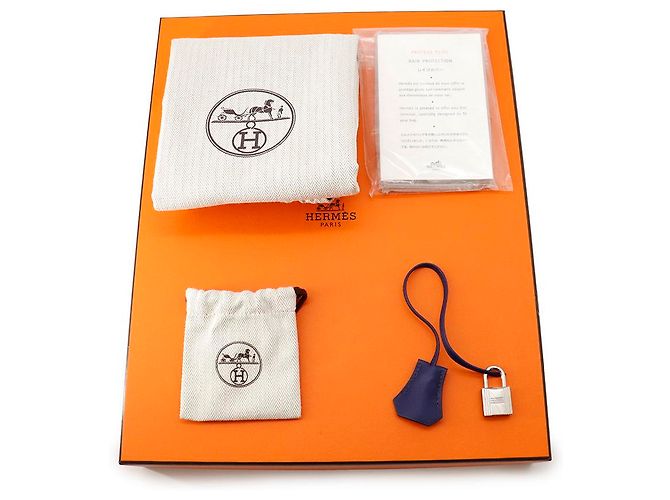 Hermès Borsa Tote Hermes Birkin 30 in blu Traceage - vista 15