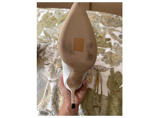 Botines Jimmy Choo de piel blanca tacón 8,5 cm Blanco - vista 8