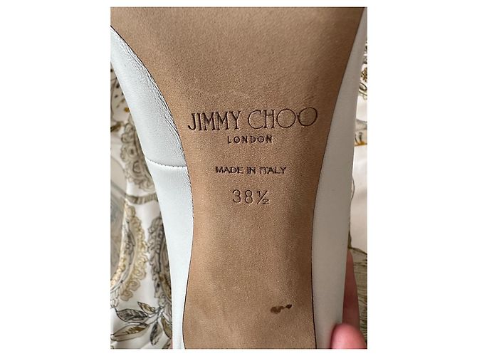 Botines Jimmy Choo de piel blanca tacón 8,5 cm Blanco - vista 9