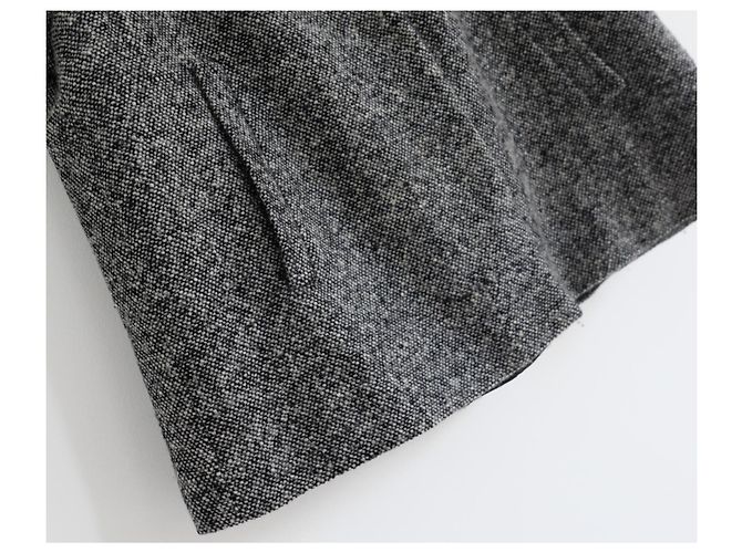 Prada Fall 2007 Mink Collar Tweed Jacket Grey Dark grey - view 3