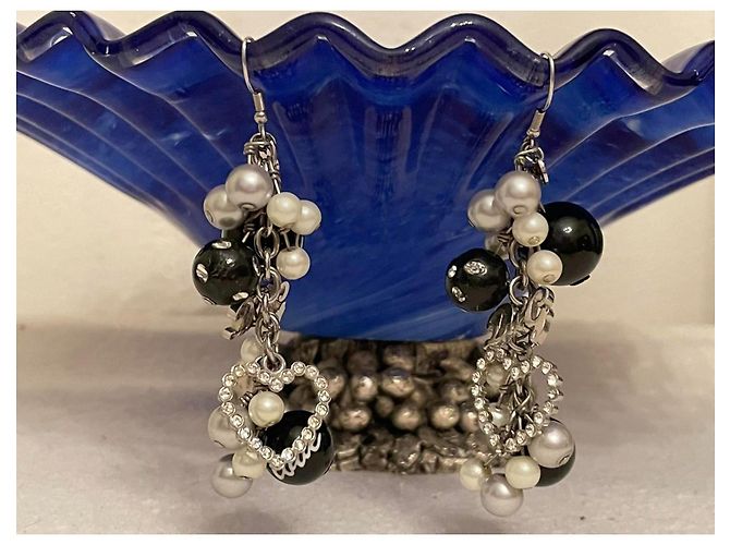 Splendida parure gioielli DOLCE & GABBANA bracciale orecchini Nero Argento Bianco - vista 12