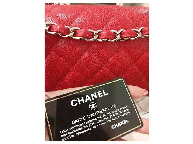 Timeless Borsa a mano Chanel Jumbo in pelle rossa Rosso - vista 12