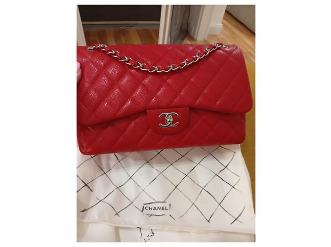 Timeless Borsa a mano Chanel Jumbo in pelle rossa Rosso - vista 2