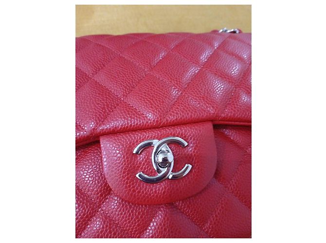 Timeless Borsa a mano Chanel Jumbo in pelle rossa Rosso - vista 8