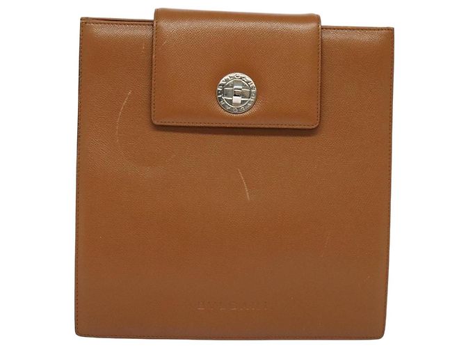 Bulgari Borsa a spalla BVLGARI in pelle marrone argento autentica bs26717 - vista 13