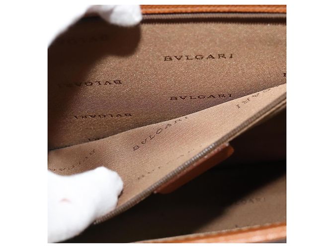 Bulgari Borsa a spalla BVLGARI in pelle marrone argento autentica bs26717 - vista 20