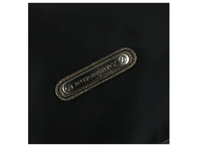 Borsa a spalla in nylon nero Auth BA3541 di BURBERRY - vista 10