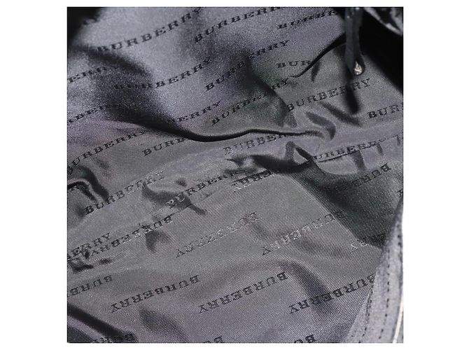 Borsa a spalla in nylon nero Auth BA3541 di BURBERRY - vista 11