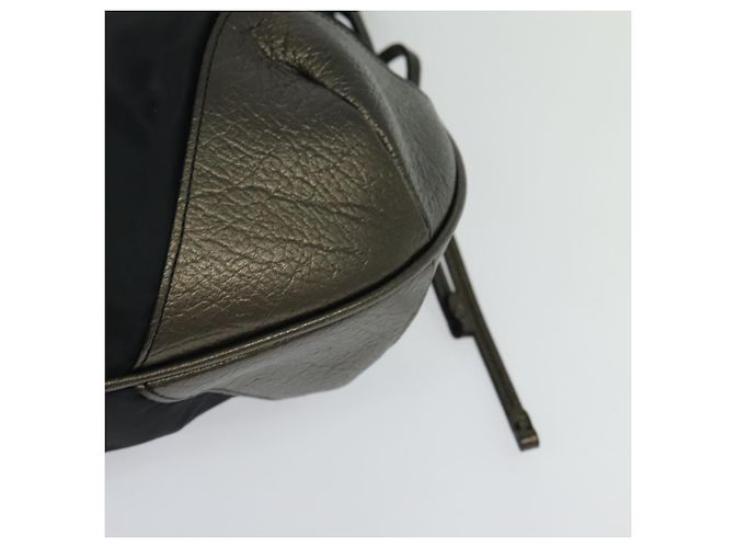 Borsa a spalla in nylon nero Auth BA3541 di BURBERRY - vista 16