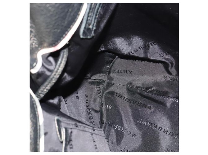 Borsa a spalla in nylon nero Auth BA3541 di BURBERRY - vista 18