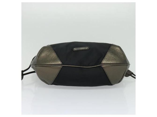 Borsa a spalla in nylon nero Auth BA3541 di BURBERRY - vista 5