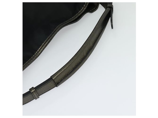 Borsa a spalla in nylon nero Auth BA3541 di BURBERRY - vista 7