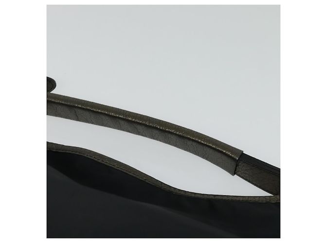 Borsa a spalla in nylon nero Auth BA3541 di BURBERRY - vista 8