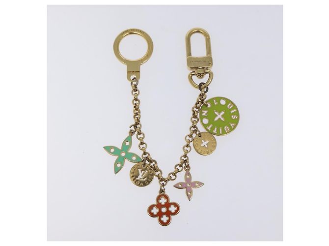 LOUIS VUITTON Llave Cadena Looping Charm Oro M66474 LV Auth 130526 Multicolor Dorado - vista 4