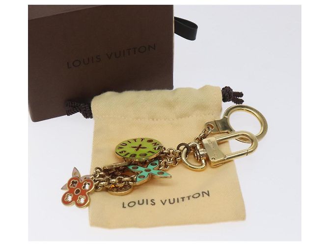 LOUIS VUITTON Llave Cadena Looping Charm Oro M66474 LV Auth 130526 Multicolor Dorado - vista 8