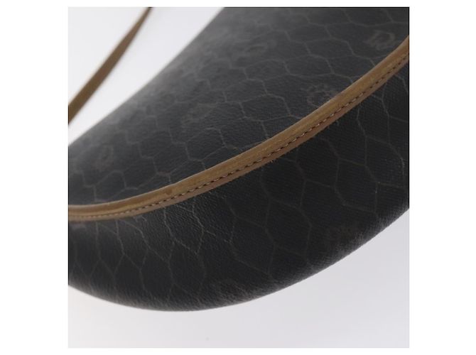Borsa a spalla in tela a nido d'ape Christian Dior PVC nera e oro Auth 131125 Nero D'oro - vista 9