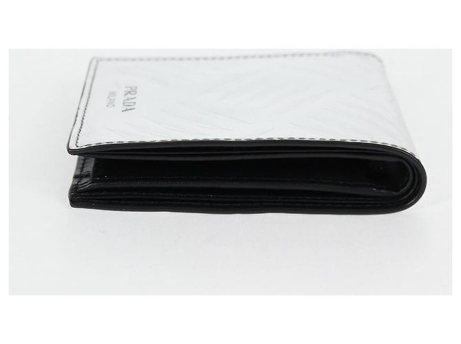 PRADA Geldbörse Lackleder Silber Auth 127893M - Ansicht 4