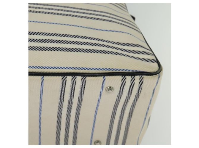 BURBERRY Nova Check Boston Tasche aus Canvas Beige Silber Authentisch ti3201 - Ansicht 14