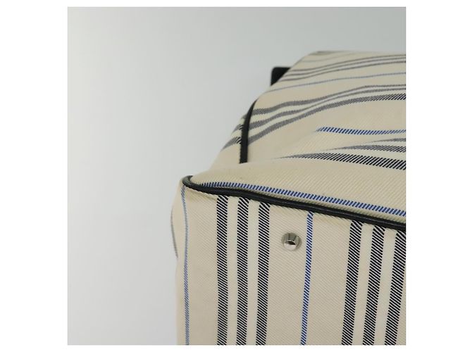 BURBERRY Nova Check Boston Tasche aus Canvas Beige Silber Authentisch ti3201 - Ansicht 15