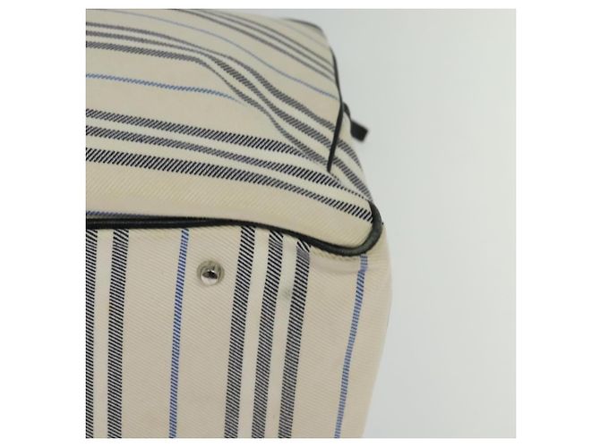 BURBERRY Nova Check Boston Tasche aus Canvas Beige Silber Authentisch ti3201 - Ansicht 16