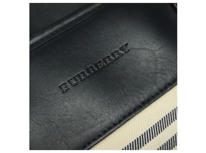 BURBERRY Nova Check Boston Tasche aus Canvas Beige Silber Authentisch ti3201 - Ansicht 17