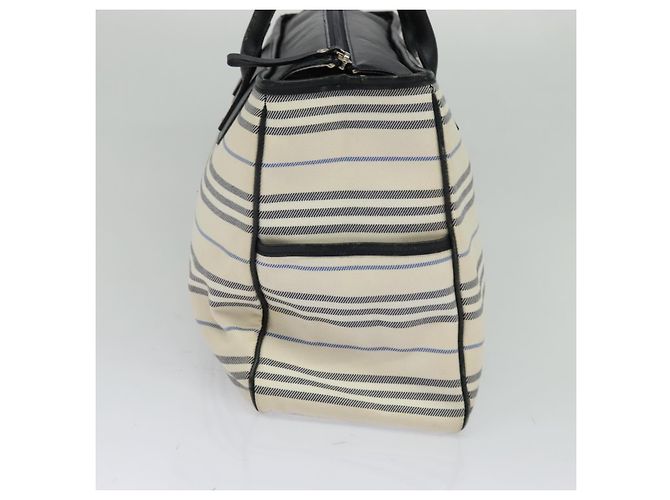 BURBERRY Nova Check Boston Tasche aus Canvas Beige Silber Authentisch ti3201 - Ansicht 3