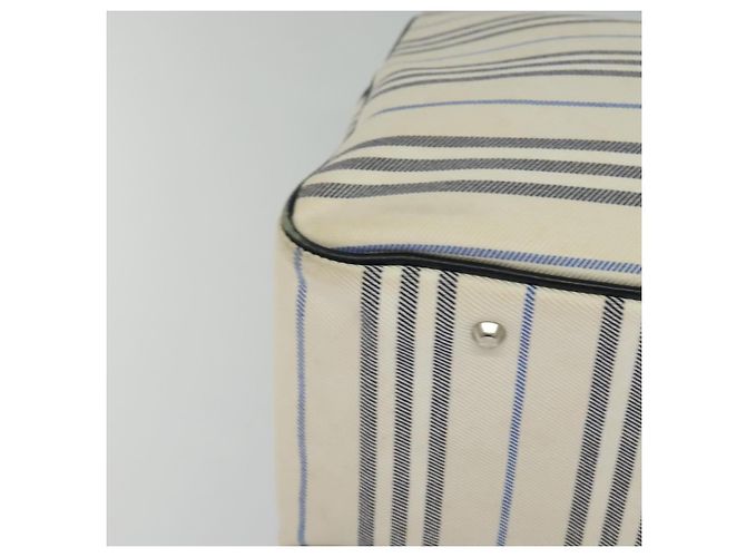 BURBERRY Nova Check Boston Tasche aus Canvas Beige Silber Authentisch ti3201 - Ansicht 9